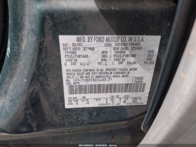 2002 FORD ESCAPE 1FMYU03152KD03371 Photo 8