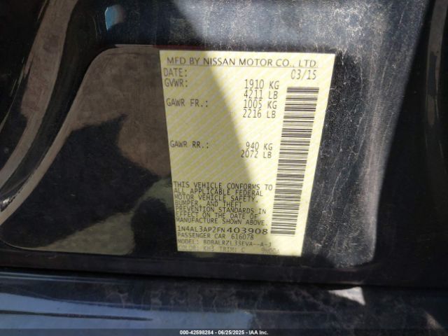 2015 NISSAN ALTIMA 1N4AL3AP2FN403908 Photo 8