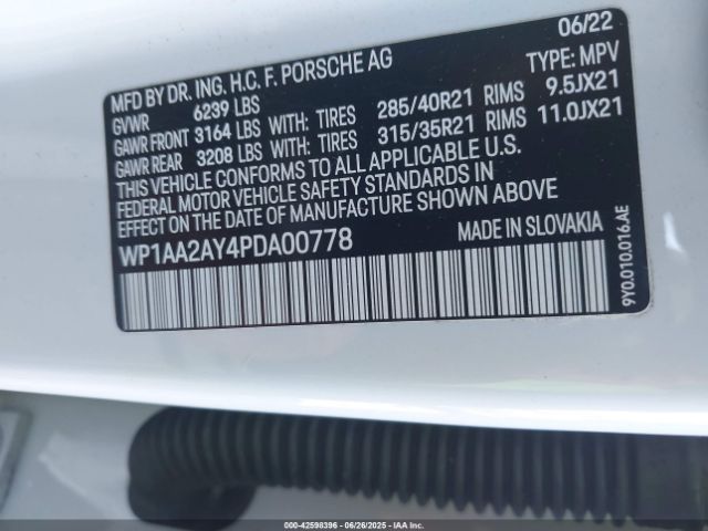 2023 PORSCHE CAYENNE WP1AA2AY4PDA00778 Photo 8