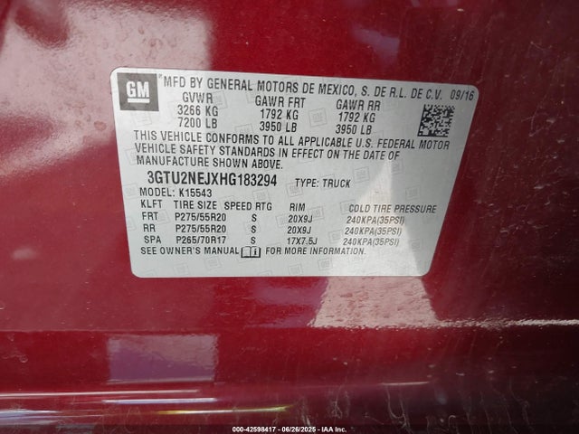 3GTU2NEJXHG183294 GMC l86 - sidi: spark ignited direct injection, vvt: variable valve timing, afm, e85 max, alum