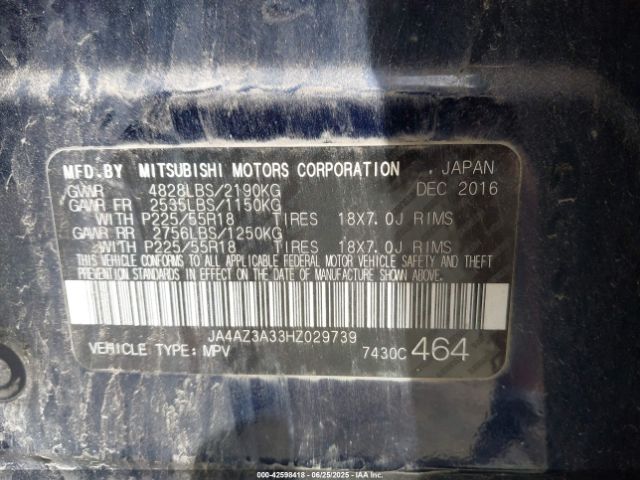 2017 MITSUBISHI OUTLANDER JA4AZ3A33HZ029739 Photo 8
