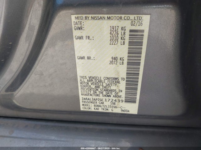 1N4AL3AP2GC172439 Nissan 2016