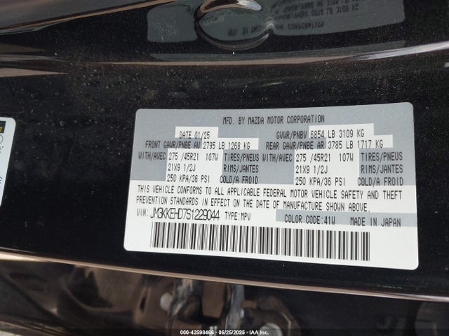 JM3KKEHD7S1229044 Mazda h3 standard power