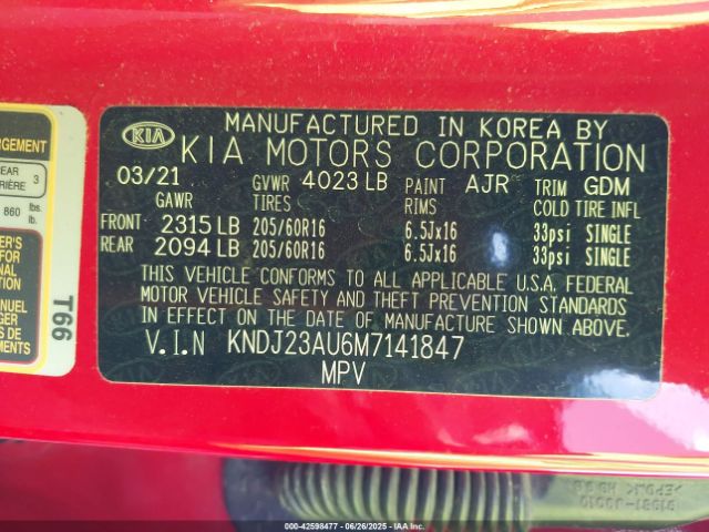 2021 KIA SOUL KNDJ23AU6M7141847 Photo 8