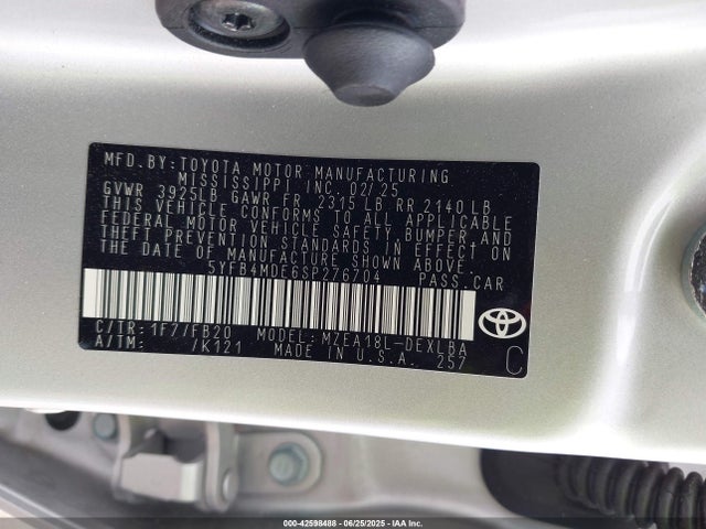 5YFB4MDE6SP276704 Toyota m20a-fks