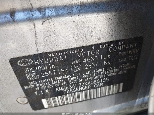 Hyundai gdi nu 2019 KMHE34L32KA085135 Image 9