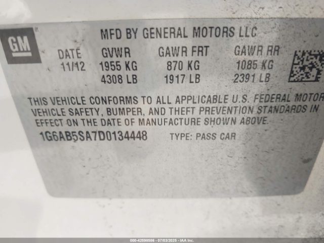 2013 CADILLAC ATS 1G6AB5SA7D0134448 Photo 8