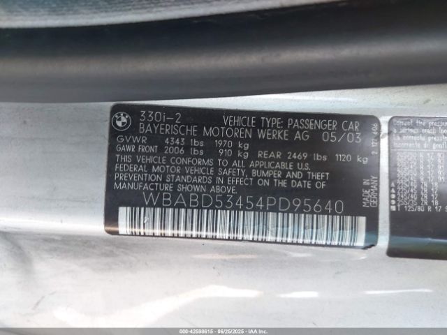 2004 BMW 330CI WBABD53454PD95640 Photo 8