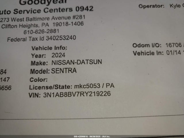Nissan 2024 2024 3N1AB8BV7RY219226 Image 9