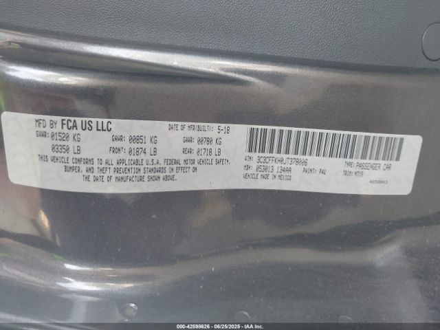 2018 FIAT 500 3C3CFFKH0JT378006 Photo 8