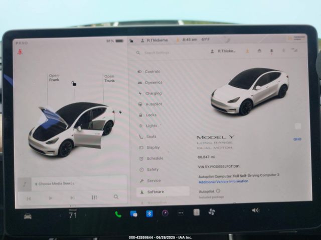 2020 TESLA MODEL Y 5YJYGDEE5LF011091 Photo 6