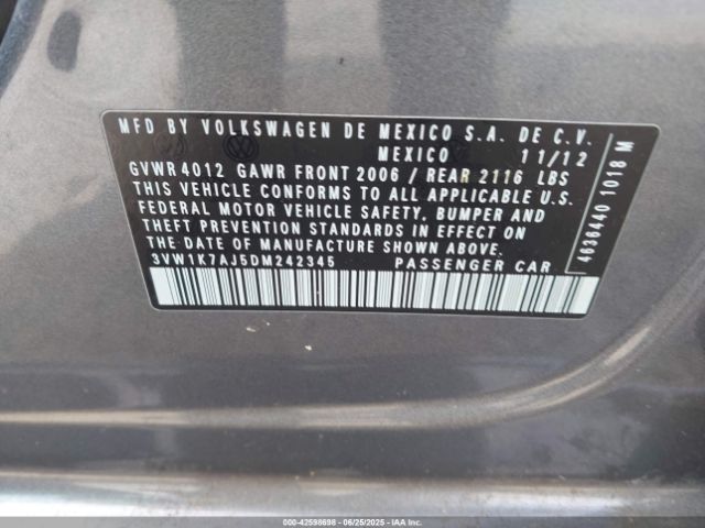 2013 VOLKSWAGEN JETTA 3VW1K7AJ5DM242345 Photo 8