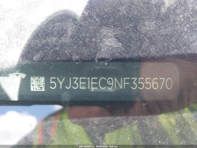 2022 TESLA MODEL 3 5YJ3E1EC9NF355670 Photo 8