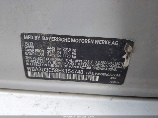 2014 BMW 328D WBA3D3C58EK154748 Photo 8