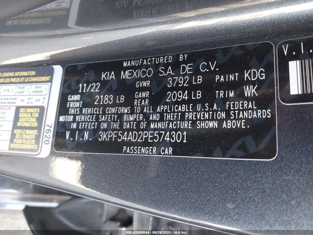 KIA mpi nu 2023 3KPF54AD2PE574301 Image 9