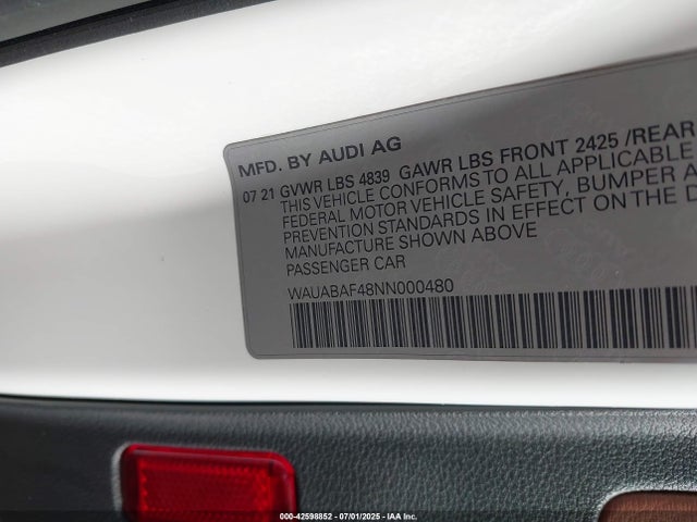 2022 AUDI A4 WAUABAF48NN000480 Photo 8