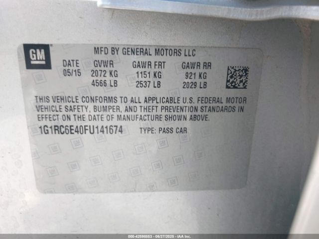 1G1RC6E40FU141674 Chevrolet luu - ffv, e-flex, fam 0