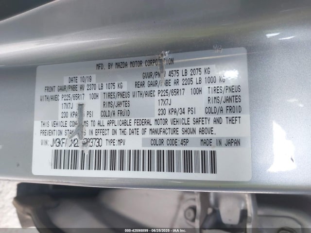 Mazda py cylinder deactivation 2020 JM3KFACM2L0723730 Image 9