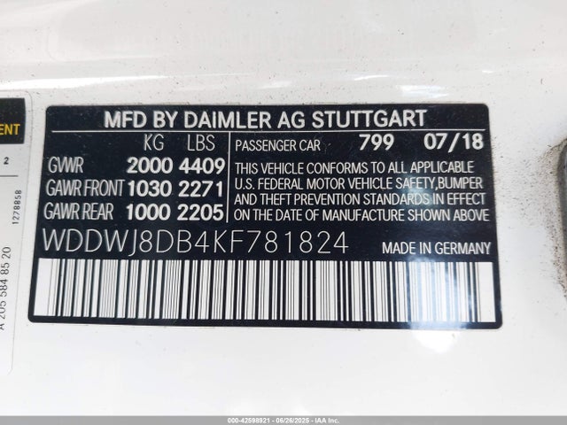 WDDWJ8DB4KF781824 Mercedes-Benz m264