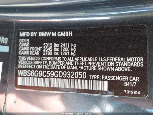 2016 BMW M6 WBS6G9C59GD932050 Photo 8