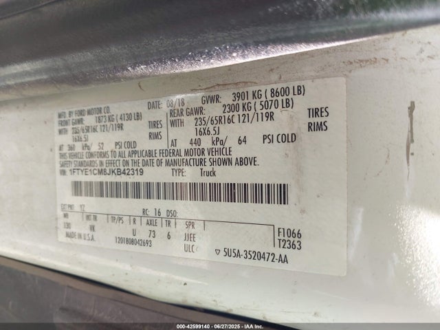 1FTYE1CM8JKB42319 Ford 2018