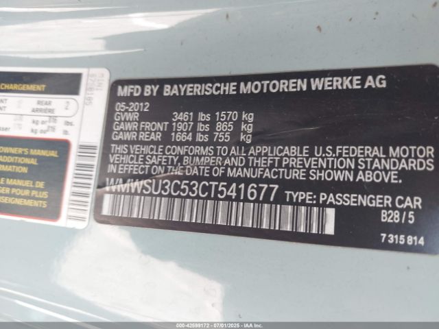 2012 MINI COOPER HARDTOP WMWSU3C53CT541677 Photo 8
