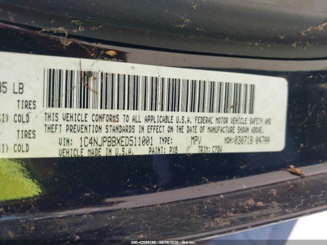 1C4NJPBBXED511001 Jeep Patriot