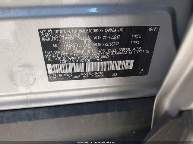 Toyota a25a-fks 2021 2T3P1RFV7MC152606 Image 9