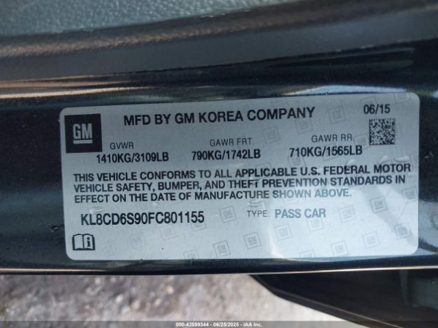 KL8CD6S90FC801155 Chevrolet ll0