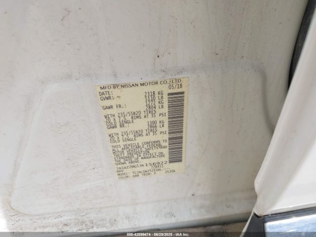 5N1AZ2MG5JN156922 Nissan 2018