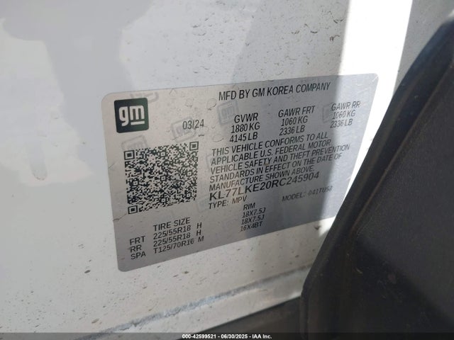 KL77LKE20RC245904 Chevrolet lih