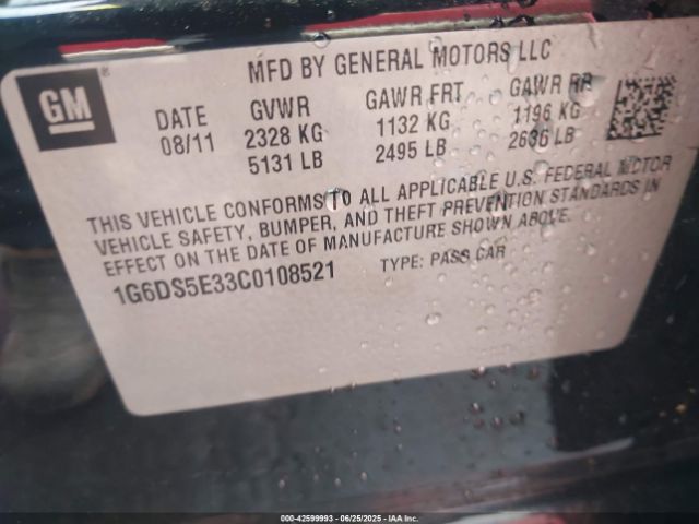 2012 CADILLAC CTS 1G6DS5E33C0108521 Photo 8