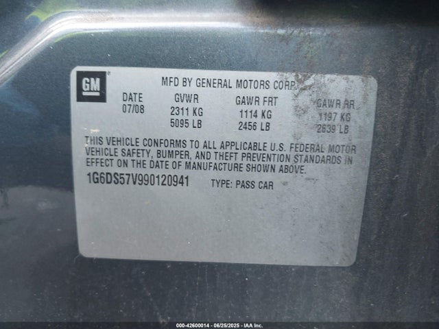 2009 CADILLAC CTS 1G6DS57V990120941 Photo 8