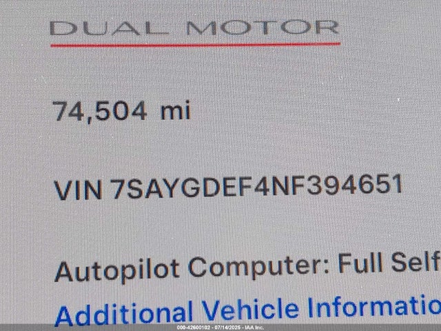 2022 TESLA MODEL Y 7SAYGDEF4NF394651 Photo 8