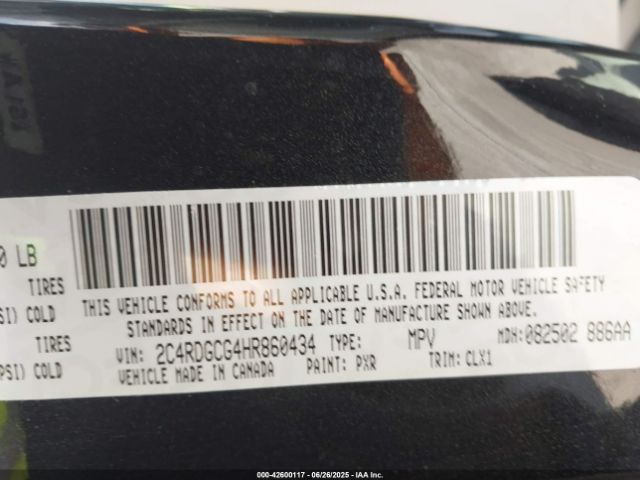 2017 DODGE GRAND CARAVAN 2C4RDGCG4HR860434 Photo 8
