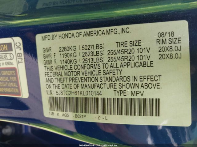 2019 ACURA RDX 5J8TC2H61KL010144 Photo 8