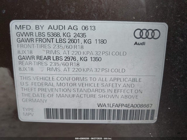 2014 AUDI Q5 WA1LFAFP4EA008667 Photo 8
