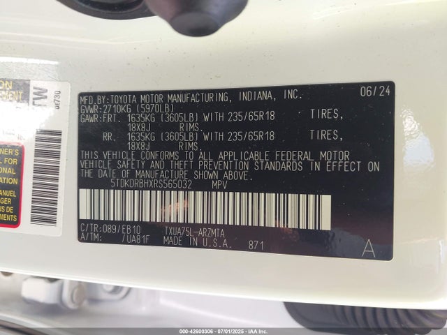 5TDKDRBHXRS565032 Toyota t24a-fts
