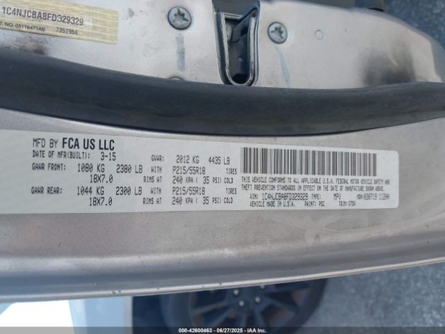 2015 JEEP COMPASS 1C4NJCBA8FD329329 Photo 8