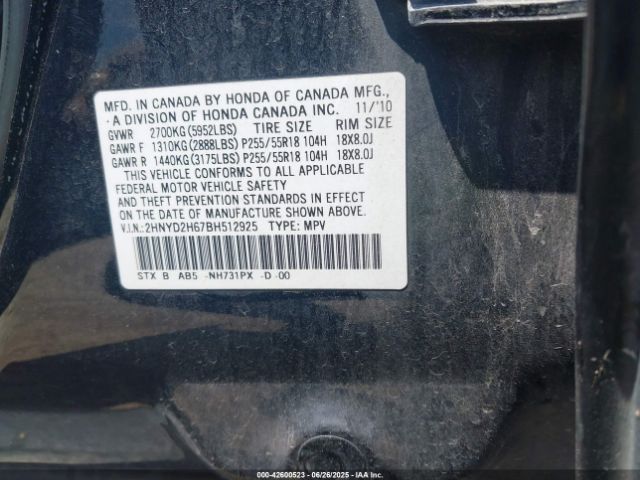 2011 ACURA MDX 2HNYD2H67BH512925 Photo 8