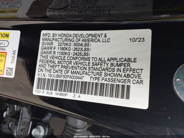 2023 ACURA TLX 19UUB6F50PA005447 Photo 8