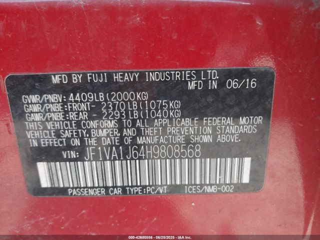 JF1VA1J64H9808568 Subaru dib