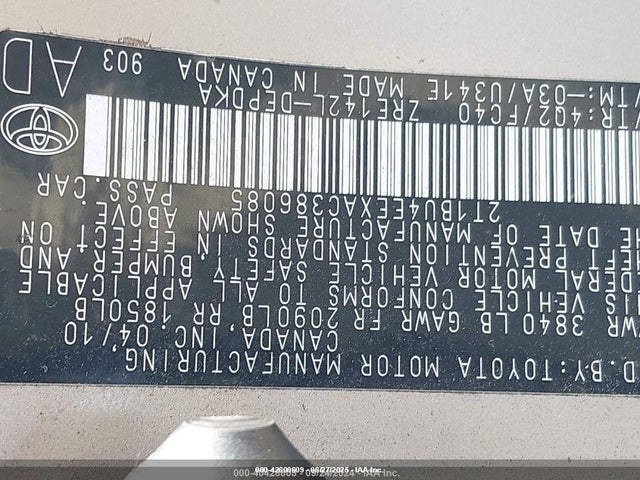 2010 TOYOTA COROLLA 2T1BU4EEXAC386085 Photo 8