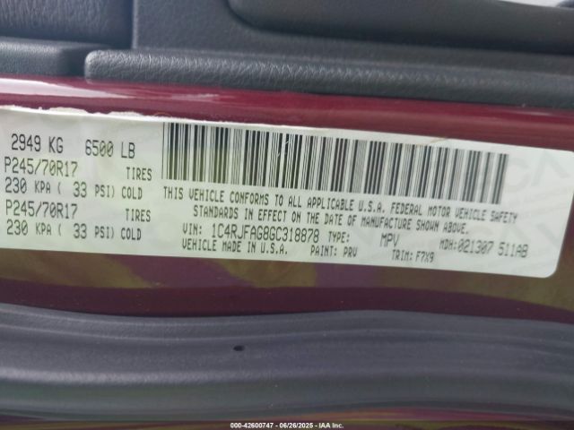 2016 JEEP GRAND CHEROKEE 1C4RJFAG8GC318878 Photo 8