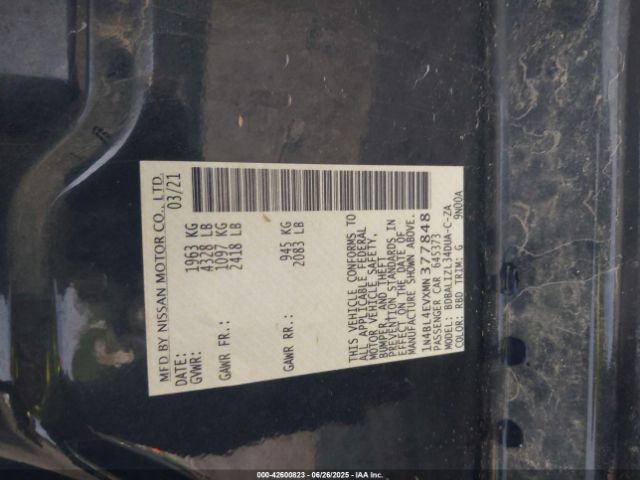 2021 NISSAN ALTIMA 1N4BL4EVXMN377848 Photo 8