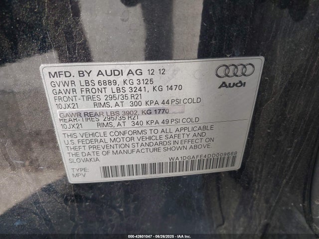 2013 AUDI Q7 WA1DGAFE4DD009668 Photo 8