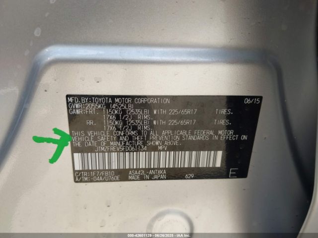 2015 TOYOTA RAV4 JTMZFREV5FD061134 Photo 8