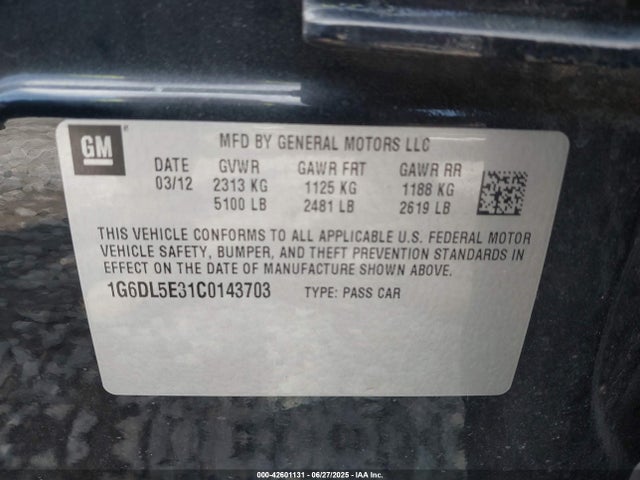2012 CADILLAC CTS 1G6DL5E31C0143703 Photo 8