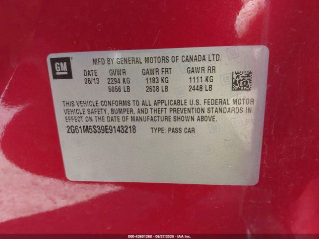 2014 CADILLAC XTS 2G61M5S39E9143218 Photo 8