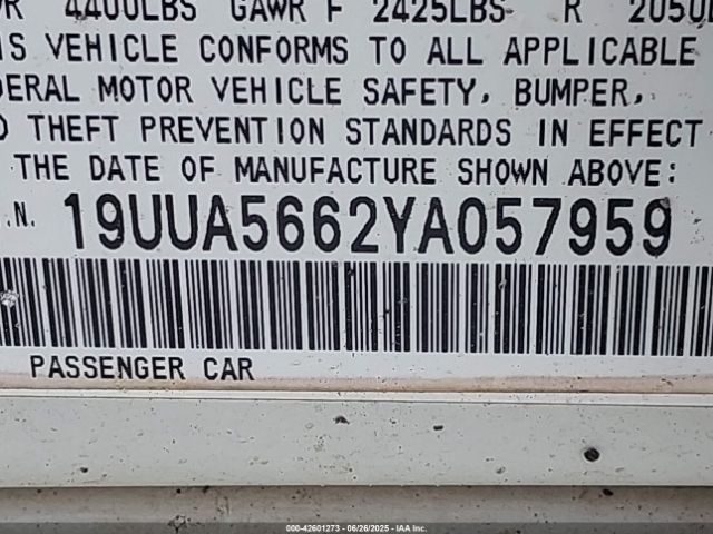 2000 ACURA TL 19UUA5662YA057959 Photo 8